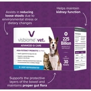 Visbiome® Vet Advanced GI Care High Potency Probiotic for Dogs & Cats – 225B CFU, 8-Strain Formula – Refrigerated, Veterinarian Recommended, Clean Label Certified – 30 Packets