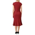 thumbnail image 3 of INSPIRE CHIC Women's Vintage Dresses Cap Sleeve Sweetheart Neck Fishtail Dress, 3 of 4