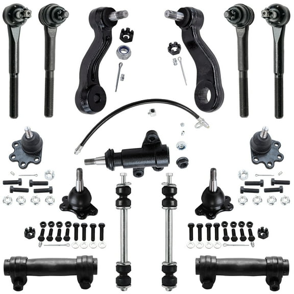 Detroit Axle - 15PC Front Ball Joints, Sway Bars, Inner Outer Tie Rod Kit for 92-94 Chevy Blazer 4WD - [93-94 K1500] - 93-94 K2500 - [93-94 K1500 Suburban] - 93-94 GMC Yukon 4WD