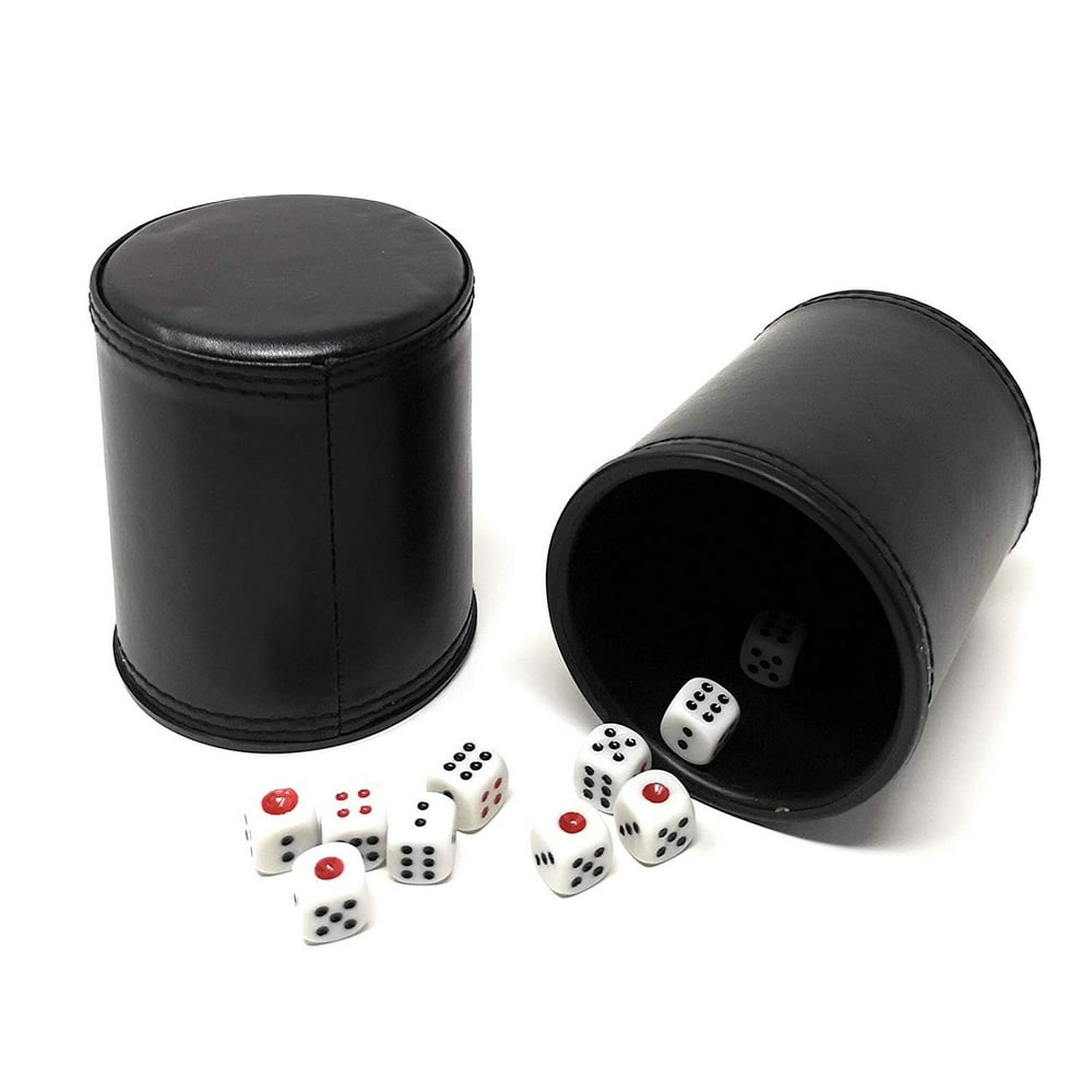 Asian Home Thy Collectibles Dice Cup with 5 Dices, PU Leather