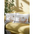 thumbnail image 5 of Outdoor Pillows Waterproof, White Pumpkin Fall Bedding Throw Pillows with Insert for Couch Sofa Bed, Thanksgiving Botanical Grey Striped 12x20 Inch Pillowcases Decorative Patio Pillow Set of 2, 5 of 8
