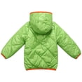 thumbnail image 2 of Little Boys Green Stylish Felt Patch Padding Jacket 2/3, 2 of 2
