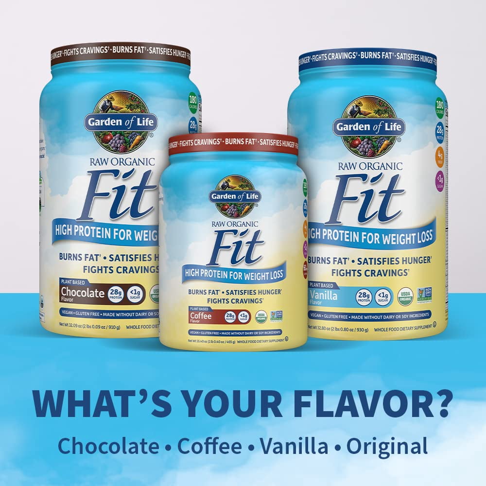 Garden of Life Raw Organic Fit Protein Powder, Chocolate, 20 Servings