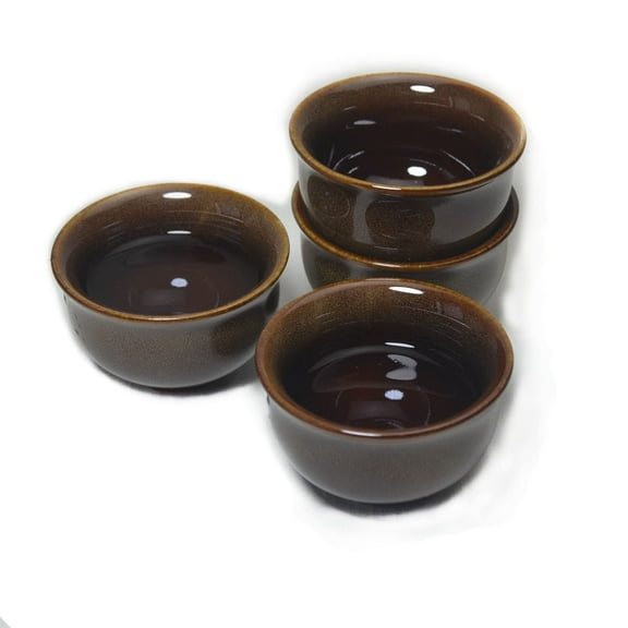 Mini Porcelain Cup Colourful Ceramic Tea Cup with Kiln Glaze Cups 2.5oz (Set of 4)