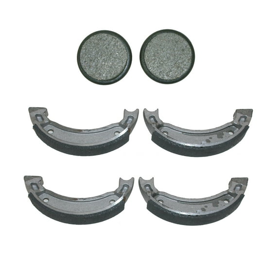 Factory Spec, (2)FS-126 (1)FS-417, Front Brake Shoes & Rear Brake Pads for Yamaha Moto-4 200 225 & 350 SEE YEARS