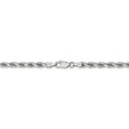thumbnail image 4 of Primal Gold 10 Karat White Gold 4mm Diamond-cut Rope Chain, 4 of 7