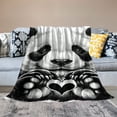 thumbnail image 2 of Orinice Love Heart Panda Warm Lightweight Blanket Soft Fleece Blankets All Seasons - Multiple Sizes Available 40x50in, 2 of 6