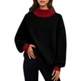 thumbnail image 2 of Womens Oversized Sweatshirts Mock Neck Pullover Long Sleeve Tops Fall Fashion Outfits 2026 Clothes, 2 of 8