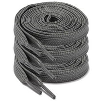3pair 3/8" Double Layer Flat Athletic Shoe Laces Strings for Sneakers 24-72 Inch