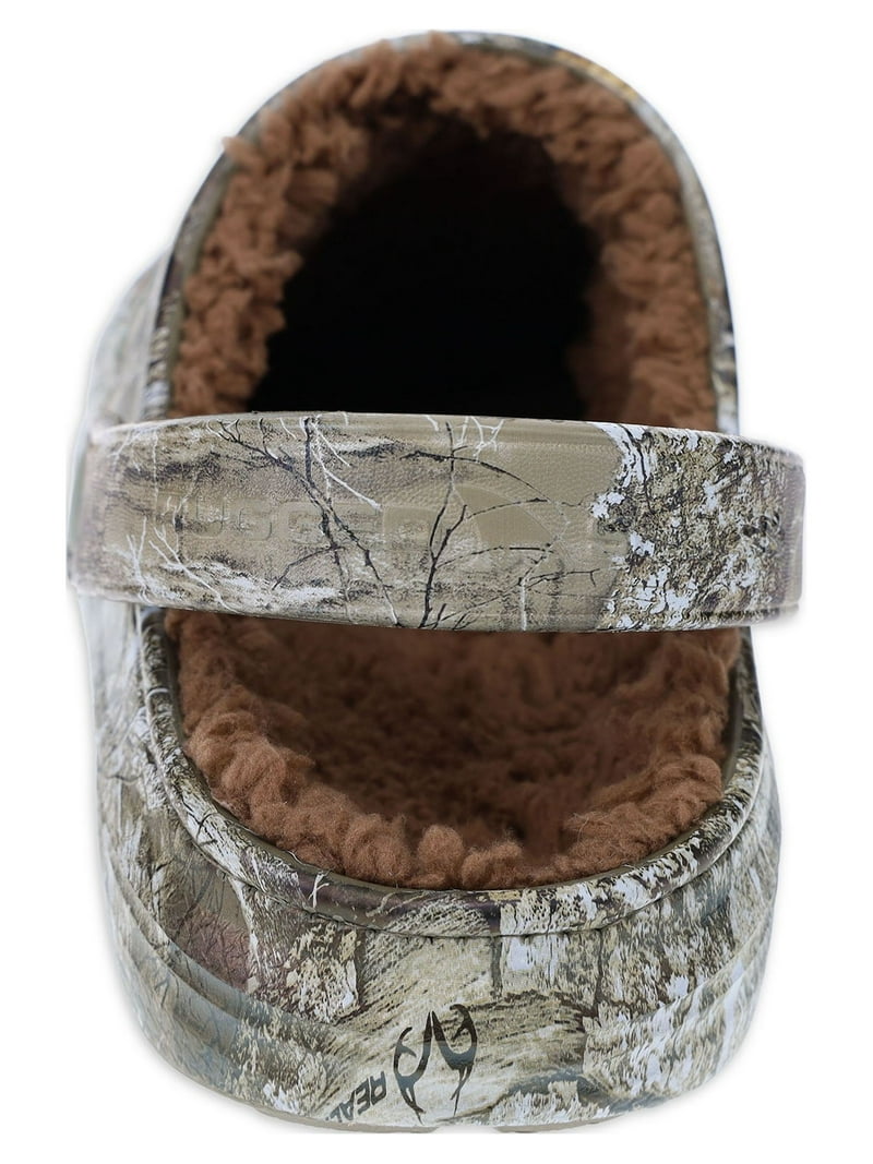 Winter Camo Fur Crocs Rugged Shark Real Tree Lined EVA Clogs