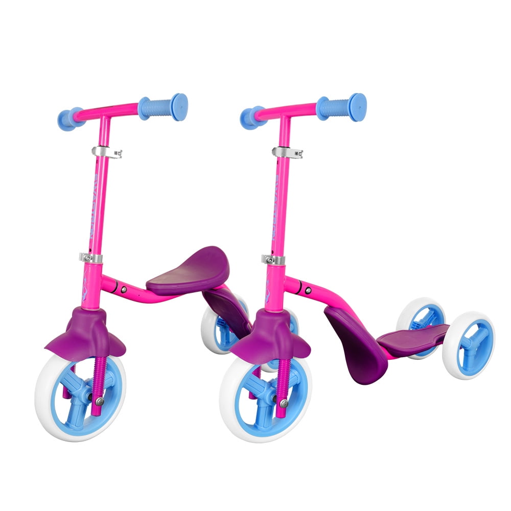 ❤ Toy Kids Ride On K2 Toddler 3 Wheel Kick Scooter & Balance Trike 2-In-1 Adjust 