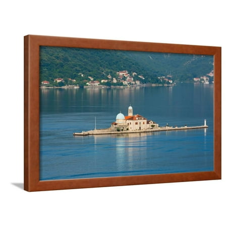 Perast, Montenegro. Bay of Kotor. The artificial island of Our Lady of the Rock. Framed Print Wall