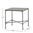thumbnail image 3 of Noble House Outdoor Contemporary and Weather-Resistant Iron End Table, Black/Silver, 3 of 10