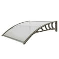thumbnail image 4 of Tcbosik Window Awning Door Canopy, 40" x 38" Front Door Overhang Awning for Sun Shelter, Outdoor Patio Awning Canopy, Silver & Gray Bracket, 4 of 9