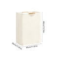 thumbnail image 3 of Dvumao 15.8x12x12 in Collapsible Linen Laundry Hamper, Waterproof Clothes Basket with Wooden Handles, Large Capacity Organizer, 3 of 6