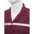 thumbnail image 4 of Yeahdor Unisex Reflective Strips Lab Coats Workshop Uniform Wear Resistant Work Coat Garage Workwear Burgundy M/小号, 4 of 6