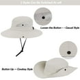 thumbnail image 6 of Fgnfyis Upf Adjustable Sun Hats for Women and Men Outdoor Camping Sports Lightweight Wide Brim Summer Hat with Ponytail Hole Beige, 6 of 7