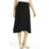 JM Collection Women's Solid Tulip-Hem Skirt Black Size X-Large