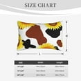 thumbnail image 6 of Haiem Pillowcase for Hair and Skin Queen - Sunflower Cow Printed Soft Pillowcase with Envelope Closure-16"x24", 6 of 9