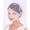 White, variant on Bridal Veil with Crystal Pearl Comb White Double Layer Birdcage Veil for Wedding (White)