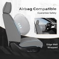 thumbnail image 4 of Coverado Car Seat Cover, Front Premium Leather Seat Protectors, Modern Cushion Universal Fit for Most Cars, Gray, 4 of 7