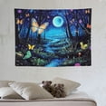 thumbnail image 4 of GOSMITH   Fantasy Forest Tapestry Trippy Tapestry UV Reactive Butterfly Moon Aesthetic Tapestry Galaxy Space Tapestries Wall Hanging Decor for Bedroom Living Room, 4 of 7