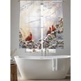 thumbnail image 4 of Christmas Sheer Curtains 63 Inch Length 2 Panels Set, Xmas Birds Berry Botanical Snowflake Voile Window Treatment Rod Pocket Curtains Sheers Drapes for Bedroom/Living Room/Kitchen 52x"63"x2, 4 of 7