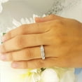 thumbnail image 4 of 0.75 CT 14k White Gold Princess Diamond Ladies Anniversary Wedding Stackable Ring Band, Size 8, 4 of 4