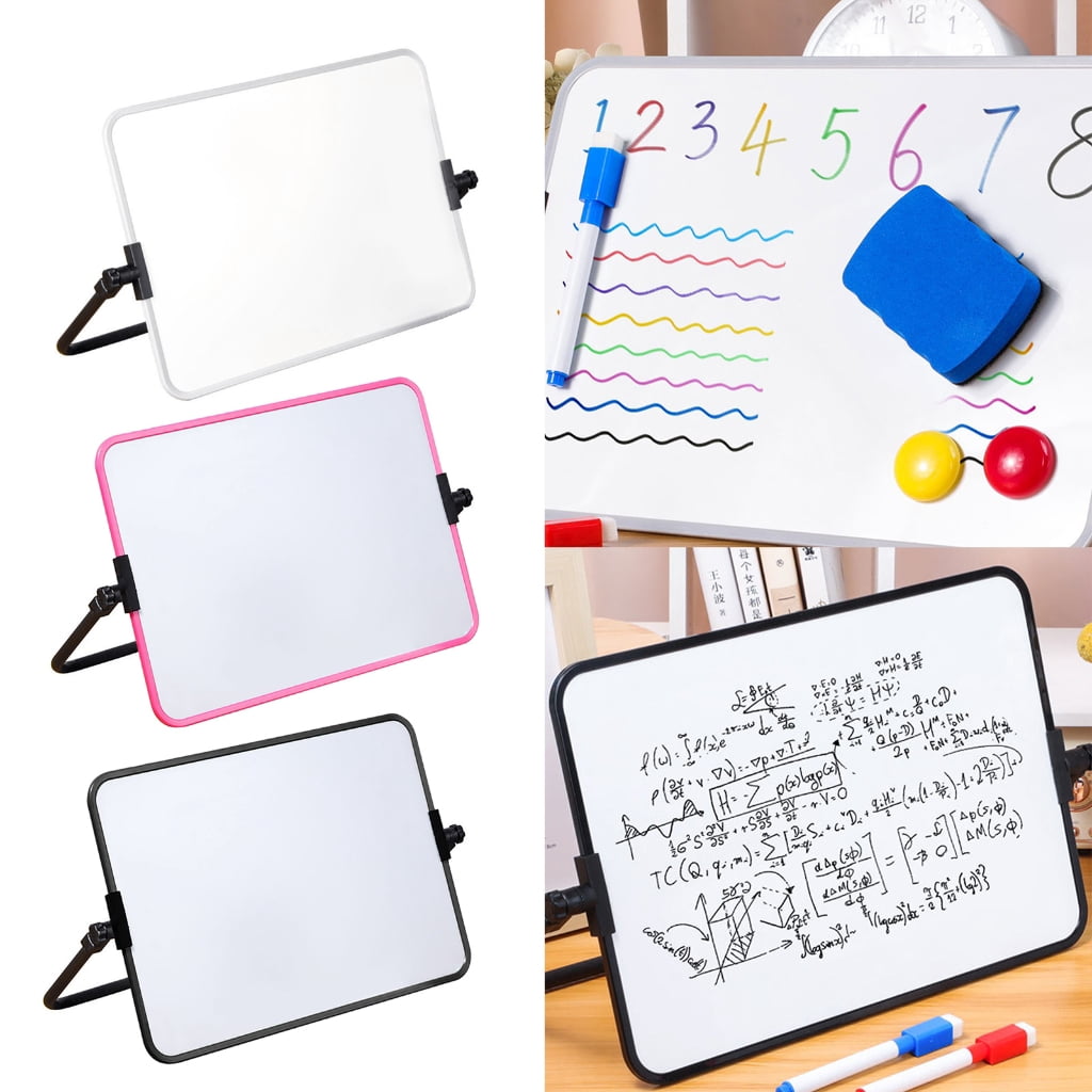 ROZYARD A3 Whiteboard with Stand Marker Magnets Eraser, Double-Sided White Board Easel