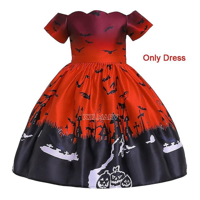 Vestido infantil estampado brujas-A-4-120 (5T) oso de fresa Electrónica