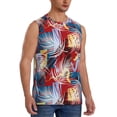 thumbnail image 2 of Haiem Men's Hawaiian Style Print Tank Tops Summer Sleeveless Cut Off Workout T-Shirts Fitness Vest Athletic Undershirts-Small, 2 of 8