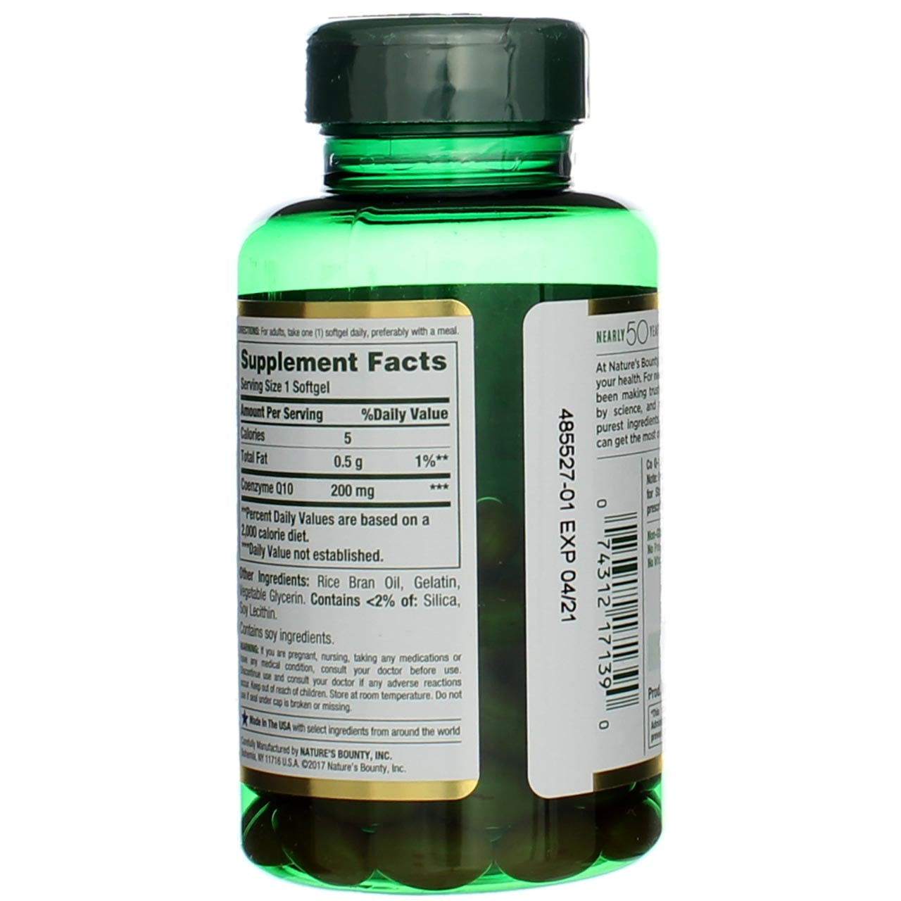 Nature's Bounty Heart Health Co Q10 Rapid Release Softgels, 200 mg, 80 Ct