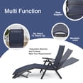 thumbnail image 5 of Lacoo Set of 2 Patio Lounge Chairs Adjustable Pool Chaise Lounge Chairs Folding Outdoor Recliners Aluminum, Fabric ,Blue, 5 of 7