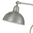 thumbnail image 2 of 25 Inch Metal Curved Desk Lamp, Adjustable Dome Shade, Silver- Saltoro Sherpi, 2 of 5