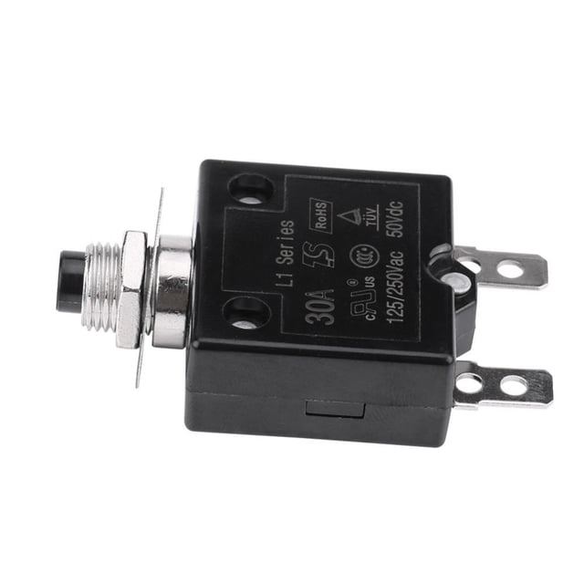 LAFGUR Protector, Overload Protector, Manual Reset Circuit Breaker Over Current Protector Circuit Breaker, For Car