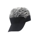 thumbnail image 2 of tredstone Unisexe Perruque Visière Chapeau Hommes Femmes Courte Coiffe Réglable Perruque Chapeau de Baseball Cadeau de Chapeau de Soleil Extérieur, Gris, 2 of 7