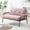 Pink, variant on MAYEERTY 53in Sofa Couch Corduroy Loveseat for Small Apartment, Metal Frame, Beige