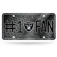 thumbnail image 1 of Oakland Raiders #1 Fan Metal License Plate, 1 of 1
