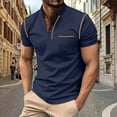 thumbnail image 3 of CHUOU Men's Short Sleeve T Shirt Summer Casual Solid Holiday Shirts Tops, 3 of 5