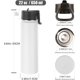 thumbnail image 2 of Volhoply - Botellas de agua aisladas con popote a granel, paquete de 8, no adecuadas para sublimación, botella deportiva de acero inoxidable de 22 onzas con tapa de asa, tazas de agua de viaje de, 2 of 7