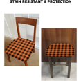 thumbnail image 5 of Dining Room Chair Seat Covers, Thanksgiving Orange Black Plaid Buffalo Check Farmhouse Decoration Removable Stretch Chair Seat Cushion Slipcovers Protector for Holiday Party, Set of 2, 5 of 5