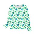 thumbnail image 4 of Spazoro Child Girls St. Patrick's Shirts Tee, Casual Heart Print Long Sleeve Crew Neck Pullover Tops for Kids Girls Green Size 7 T, 4 of 6