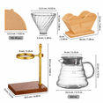 Pour Over Coffee Maker Set with Adjustable Stand, Glass Dripper, 20.3 ...