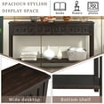 thumbnail image 5 of Console Table, Console Tables for Entryway with 4 Drawers and Open Storage Shelf, 60" Long Sofa Table in Solid Wood, Narrow Console Table for Living Room, Couch, Hallway, Kitchen Counter, Espresso, 5 of 9