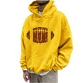 thumbnail image 2 of Aobny Yellow Hoodies Men Big & Tall Oversized Lightweight Shirts Pullover Football Hooded Mens Tshirt,XXXL, 2 of 6