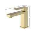 thumbnail image 2 of DAX Roma Single Handle Brass Bathroom Faucet, Brushed Gold, 2 of 4