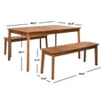 thumbnail image 6 of SAFAVIEH Europa Outdoor Patio 3 Piece Dining Set, Natural, 6 of 11