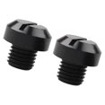thumbnail image 1 of maskred 2 Pcs M10x1.25 Rearview Mirrors Thread Screw Bolts Plug Hole Black Positive 10mm 1Set, 1 of 6