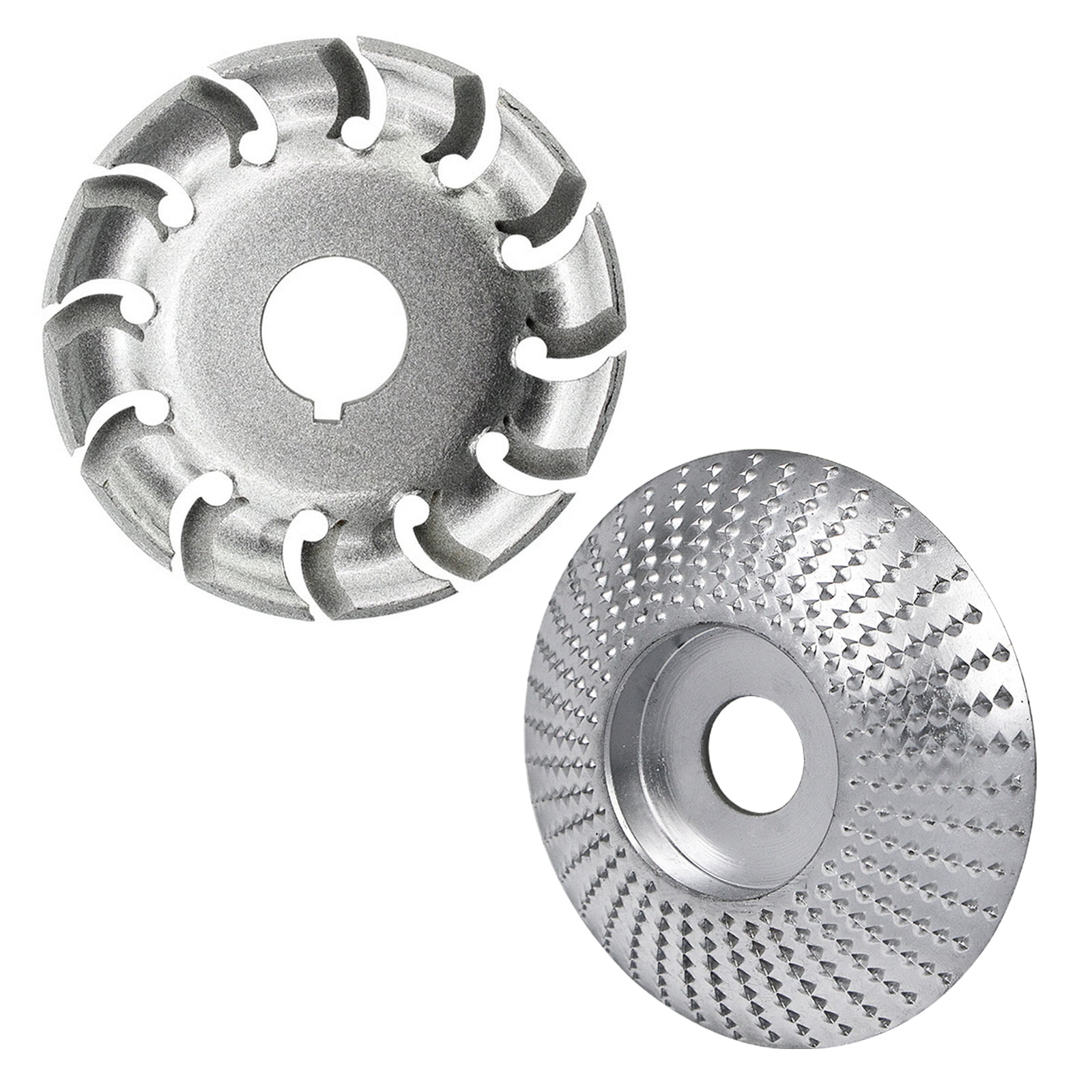 2 Pieces Angle Grinder Disc Wood Carving Disc Grinding Wheel Carving Abrasive Flap Disc 12 Teeth Wood Polishing Shaping Disc Cutting Wheel for Sanding Carving Shaping Polishing Grinding Wheel Plate