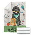 thumbnail image 2 of Hardworking Newfoundland Ready Back to School New Year Classes Cozy Fleece Blanket Newfie Dog Lover Gifts Warm Soft Throw Blanket - 12011, 2 of 5